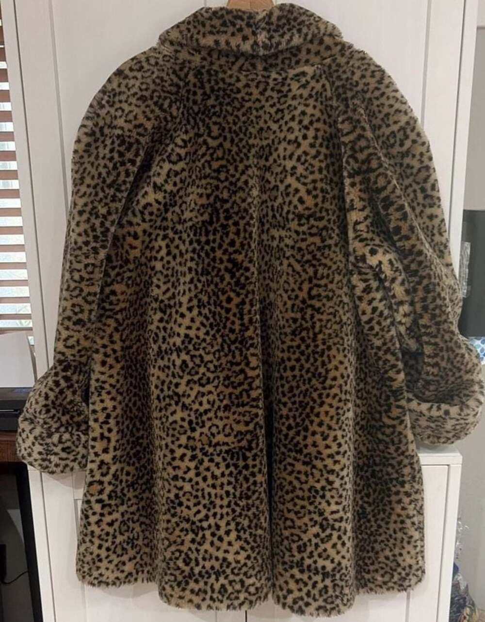 Vintage Monterey Fashions Leopard Print Faux Fur Swing Coat XL - Picture 4 of 12